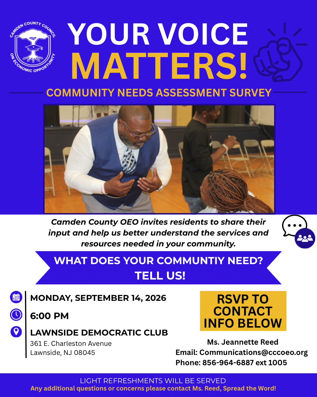 Community Assessment Needs September 14